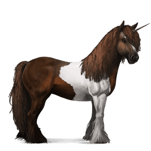 jazdecký jednorožec americký paint horse ryšiak tobiano